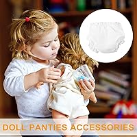 Vista 5 de 12 pañales para muñecas de bebé, ropa interior blanca para muñecas de 5 a 7 pulgadas, pañales reutilizables para muñecas recién nacidas, accesorios