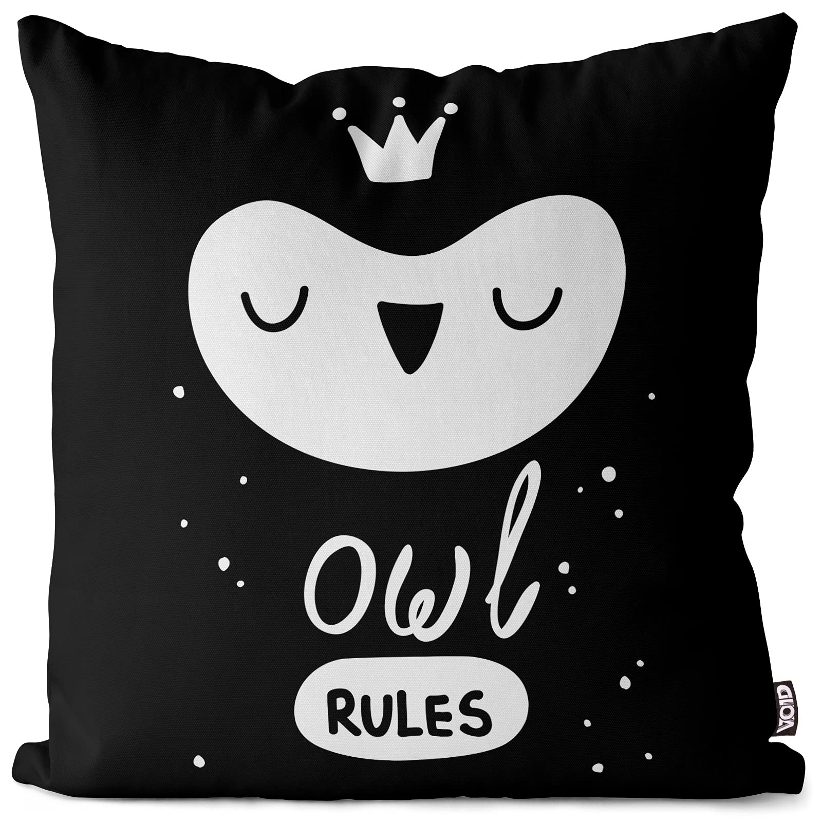 VOID Eule Vogel Cartoon Kissenbezug Kissenhülle Sofakissen Kissen Deko Outdoor-Kissen Dekokissen, Kissen Größe:60 x 60 cm