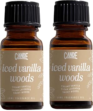 CANDECraftCo Fragrance Oil 2-Pack, Iced Vanilla Woods, 0.34oz