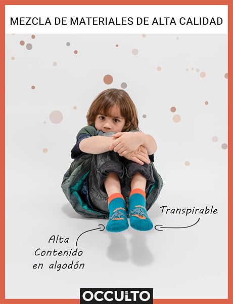 Occulto calcetines tobilleros motivo para niño y niña 10 pares (modelo: Motivo) - 3