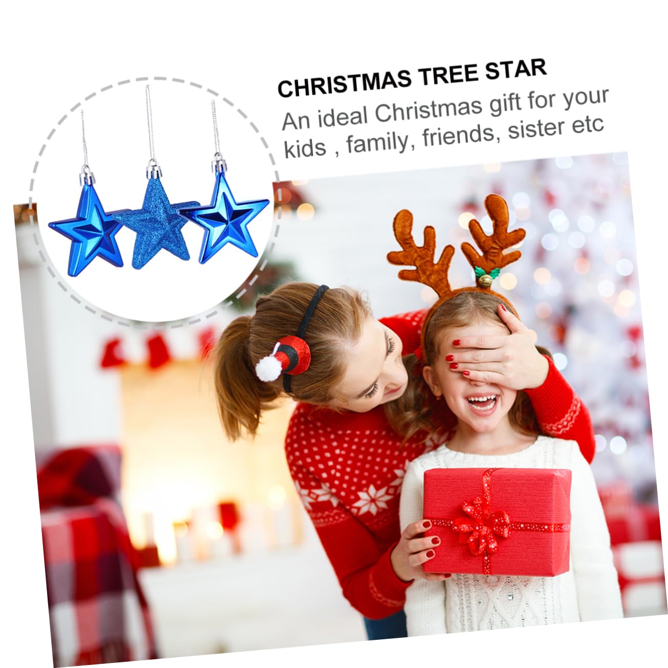 3 Set Di Bellissimi Ornamenti Per Lalbero Di Natale Decorazioni A Forma Di Stella Sicuri Per La Pelle Per Casa Ufficio Scuola Hotel 18 Pezzi * 3