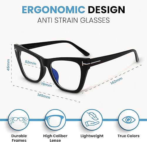 Miniatura 4 de Yogo Vision Gafas de bloqueo de luz azul, paquete de 3 gafas de protección antideslumbrantes para pantallas, Paquete de 3: Negro, Transparente,