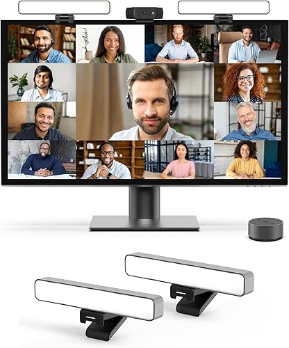 HumanCentric Iluminación de videoconferencia premium para videollamadas, HighBeam Pro Light para reuniones de zoom y transmisión, luz de anillo de