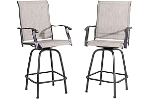 Vongrasig 2-Piece Swivel Patio Bar Chairs: Comfortable Elevation for Alfresco Dining