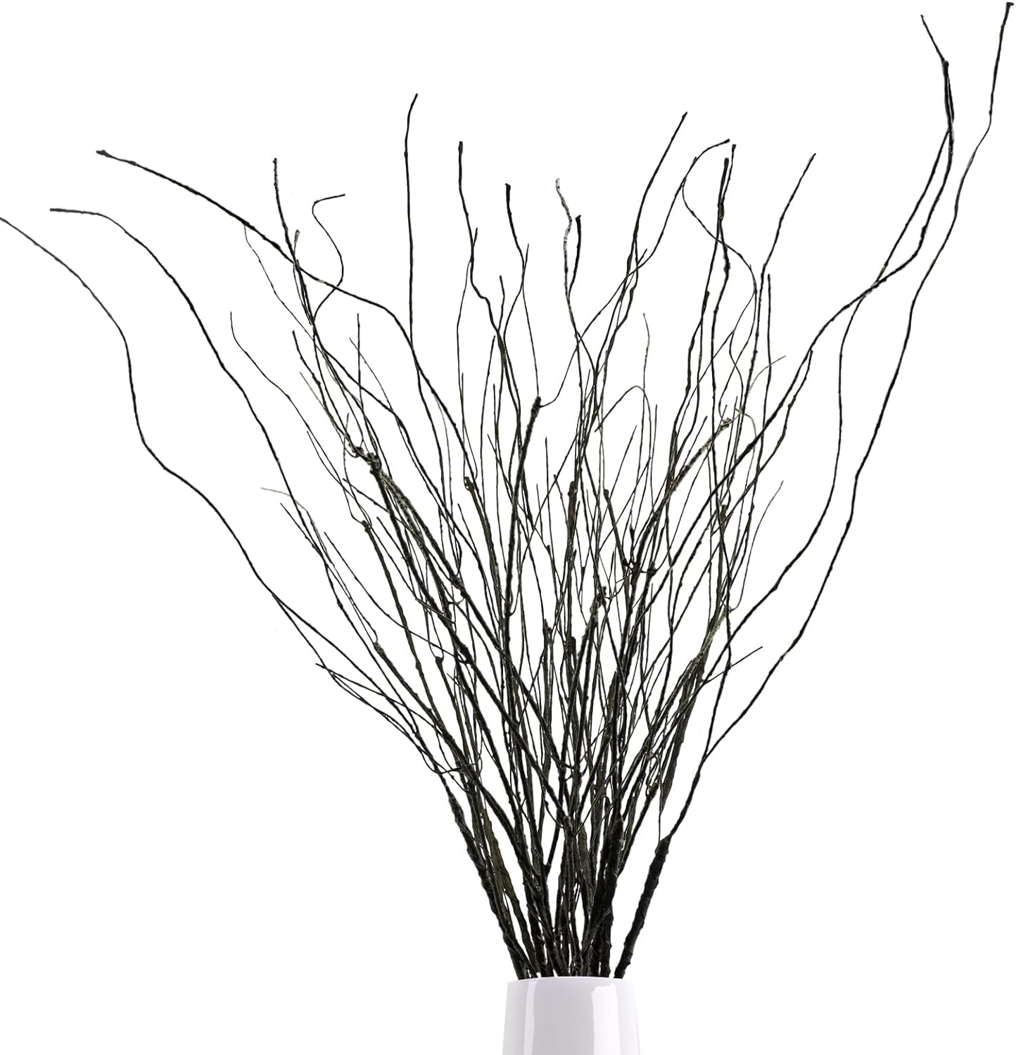 Ruidazon 30-Pack Natural Dark Brown Curly Willow Branches