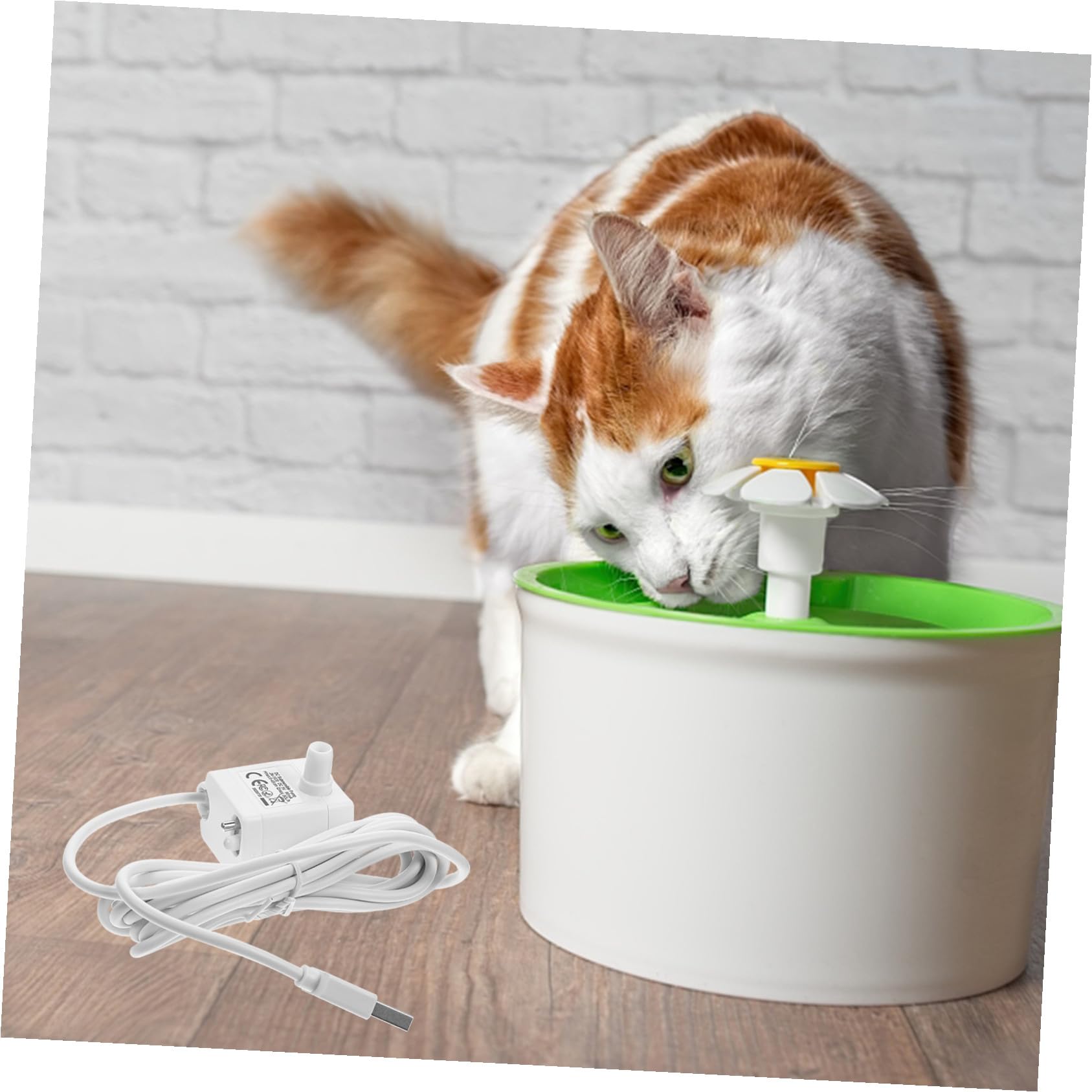 Bomba de Repuesto Sumergible para Bebedero de Gatos Abs Blanco | 5v 1a, Cable USB Incluido, para Fuente de Agua de Mascotas y Uso en Hogares o Tiendas