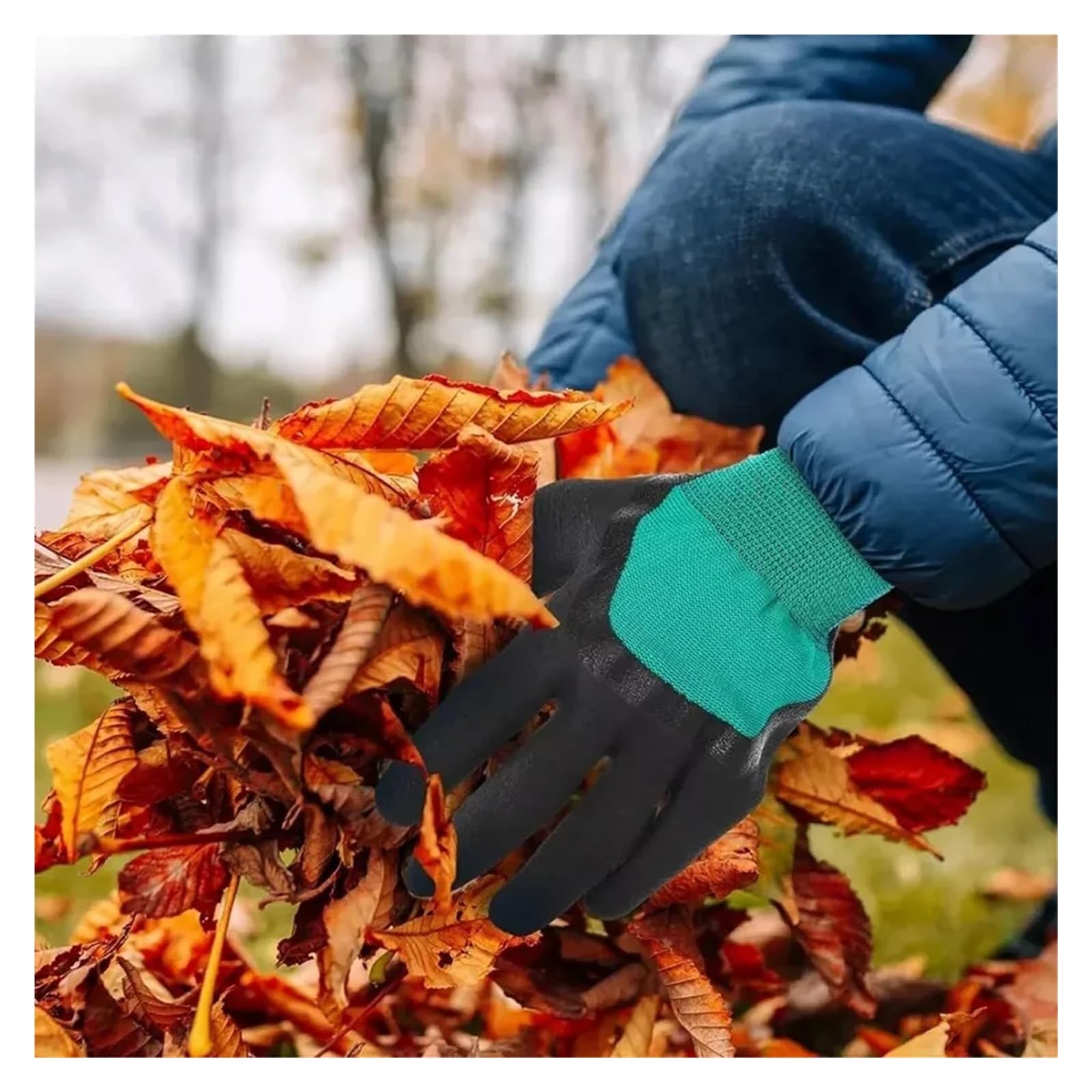 3 pezzi Sacchi for rifiuti da giardino resistenti, pieghevoli, riutilizzabili, for una facile conservazione, guanti da 272 l