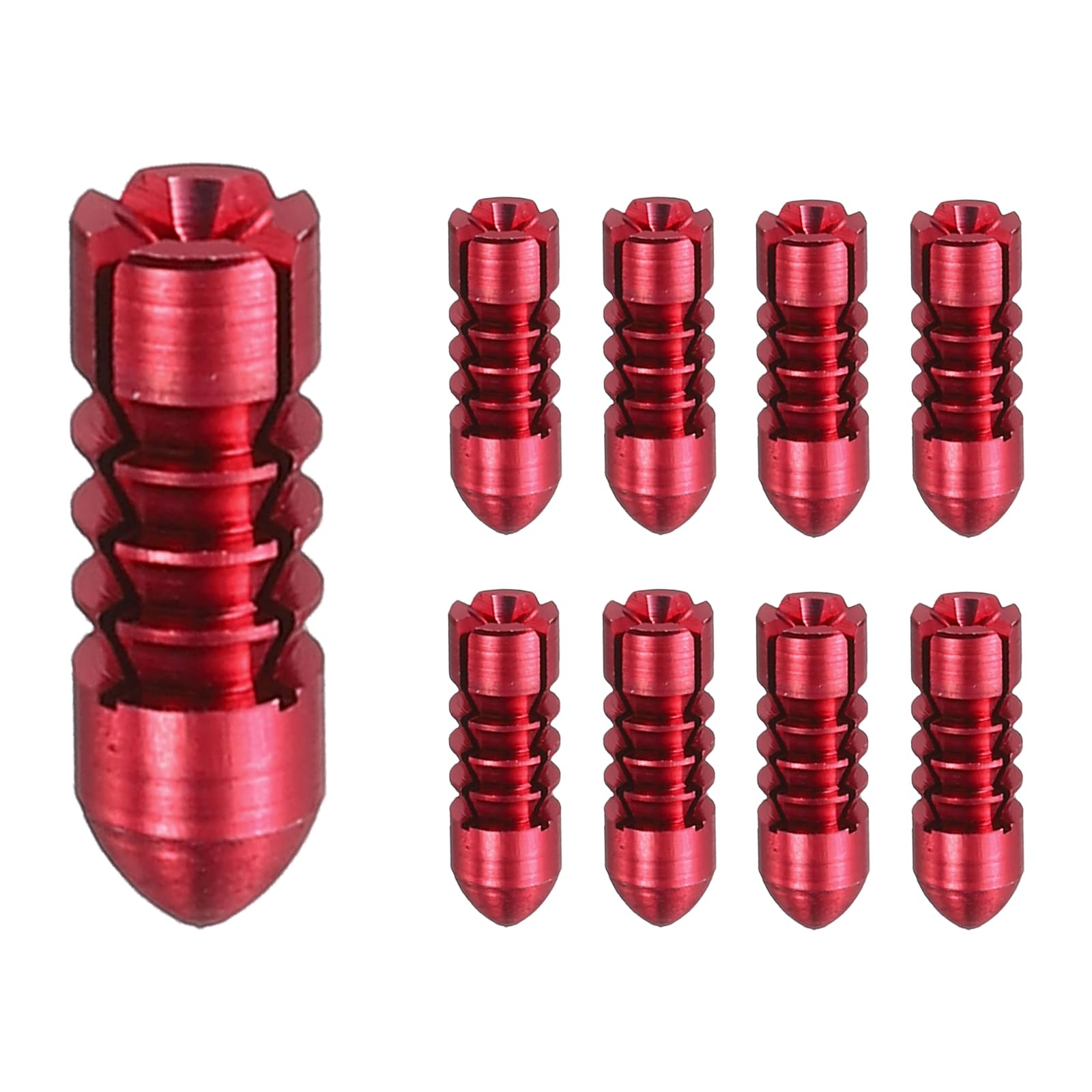 YELARXI Aluminum Dart Flights, Dart Flight Protectors Fixed 90 Degrees Wing Savers Protectors, 0.11"x0.35" & 9 Pcs & Red - Fit For(Professional Competition/Steel & Plastic Flight)