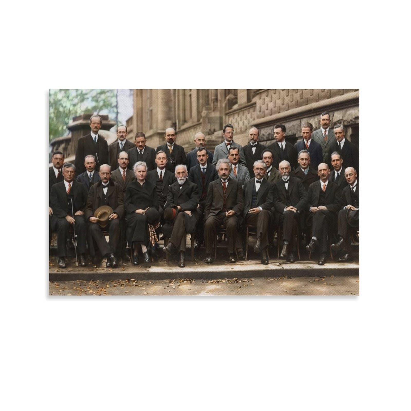 Vintage Poster Historical Poster of The Fifth Solvay Conference in 1927 Canvas Art Poster And Wall Art Picture Print Modern Family Bedroom Decor Posters 24x36inch(60x90cm)
