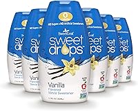 Vista 1 de SweetLeaf Sweet Drops - Edulcorante líquido de vainilla y stevia, alimentos saborizantes, café keto con sin azúcar, 0 calorías, respuesta