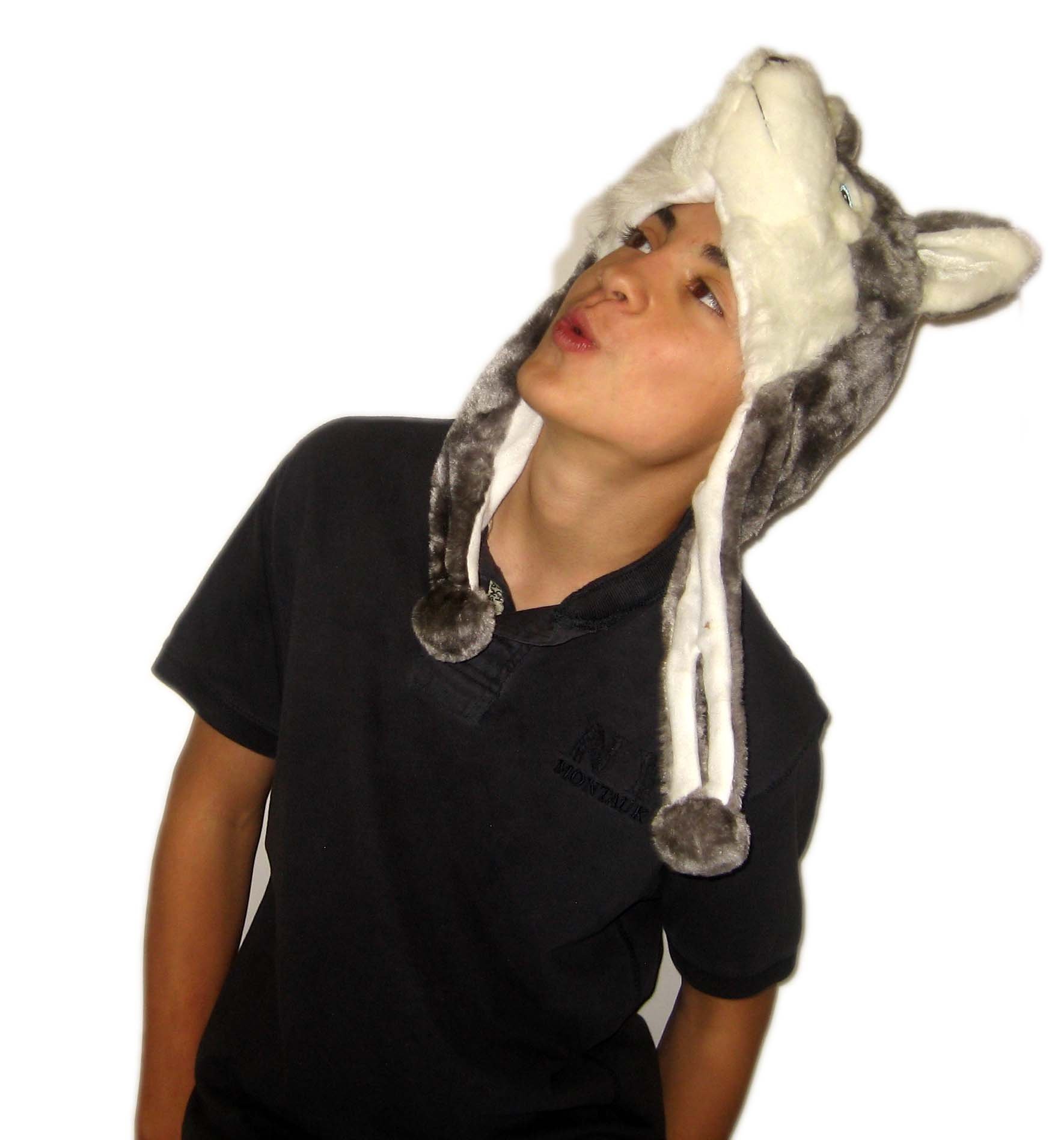 wolf animal hat, animal beanie