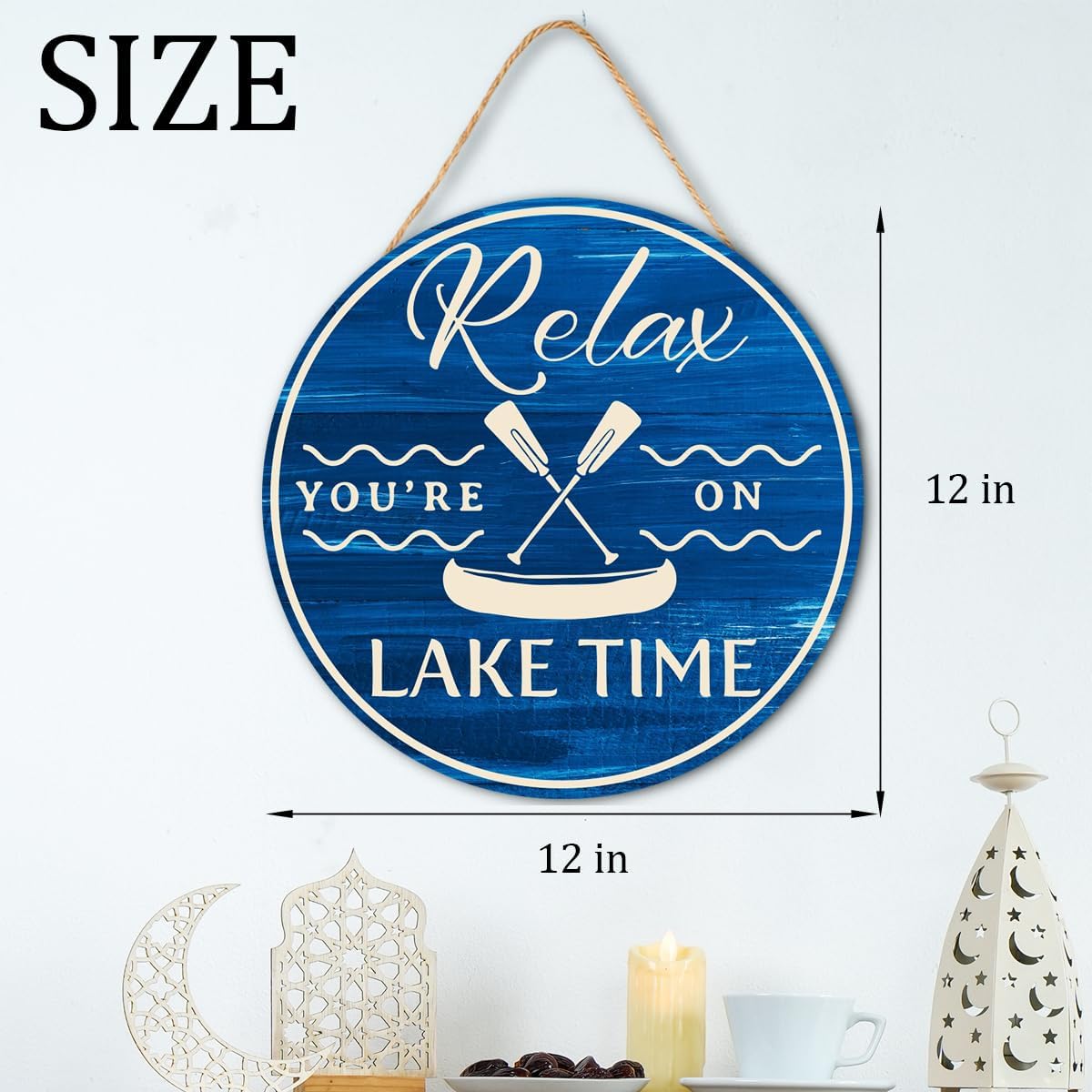 Lake Gifts Wood Hanging Sign for House Home, Lake Life Wall Decor Sign for Bedroom Bathroom Living Room - Image 6