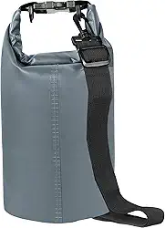 Saco seco de compressão com aba de poeira 10L à prova d'água ultraleve cantiga sacos de armazenamento para barcos canoa caiaque rafting viagem caminhadas mochila (cinza)