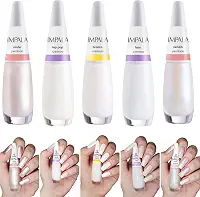 Kit 5 Esmalte Impala Francesinha Branco Clarinho Perolado Cremoso (5 Cores Completo)