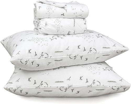 Vista 273 de RUVANTI Sábanas de franela 100% algodón King 4 piezas Celestial Stag Ciervo celestial