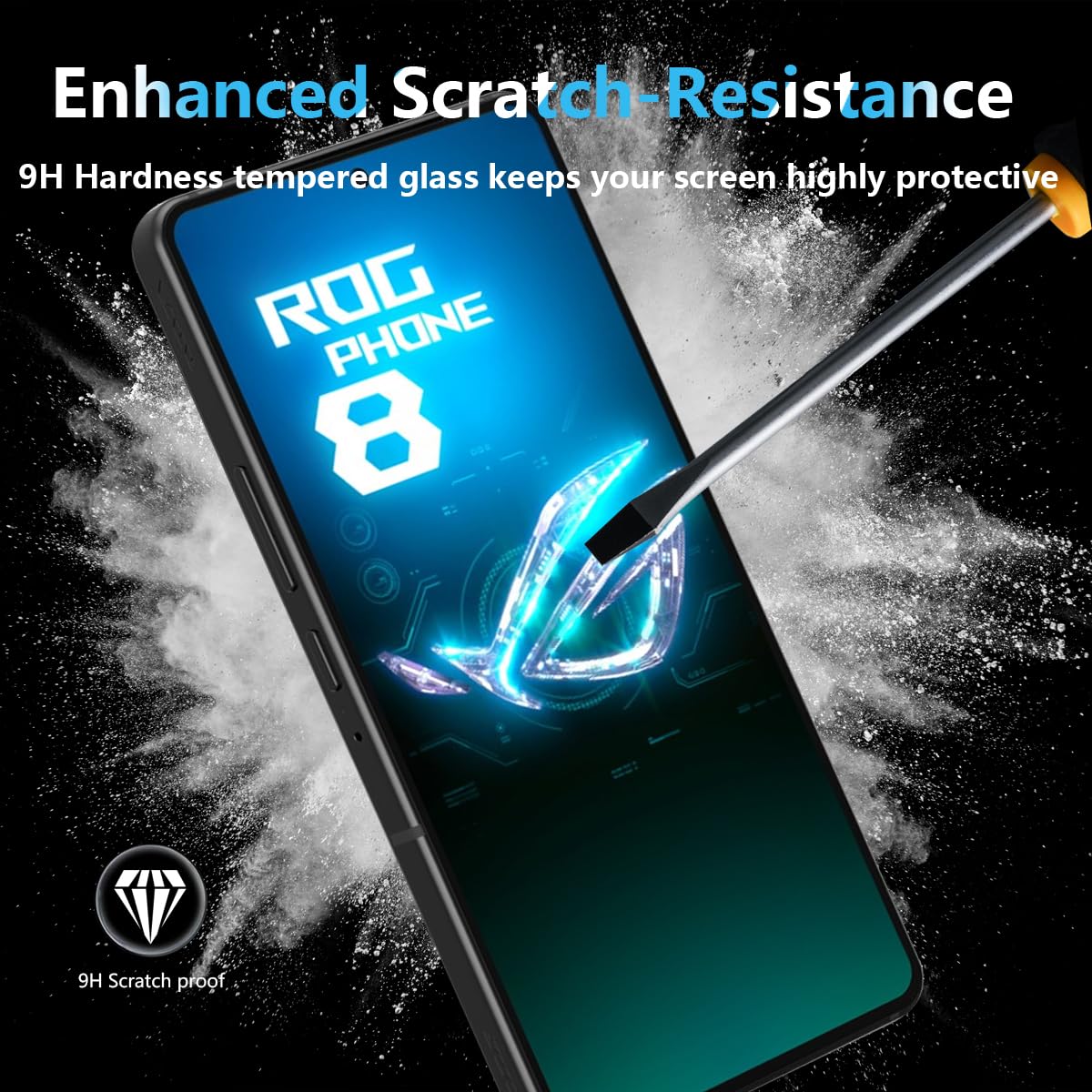 YZKJSZ Cover per ASUS ROG Phone 7 + 3 Pezzi Pellicola