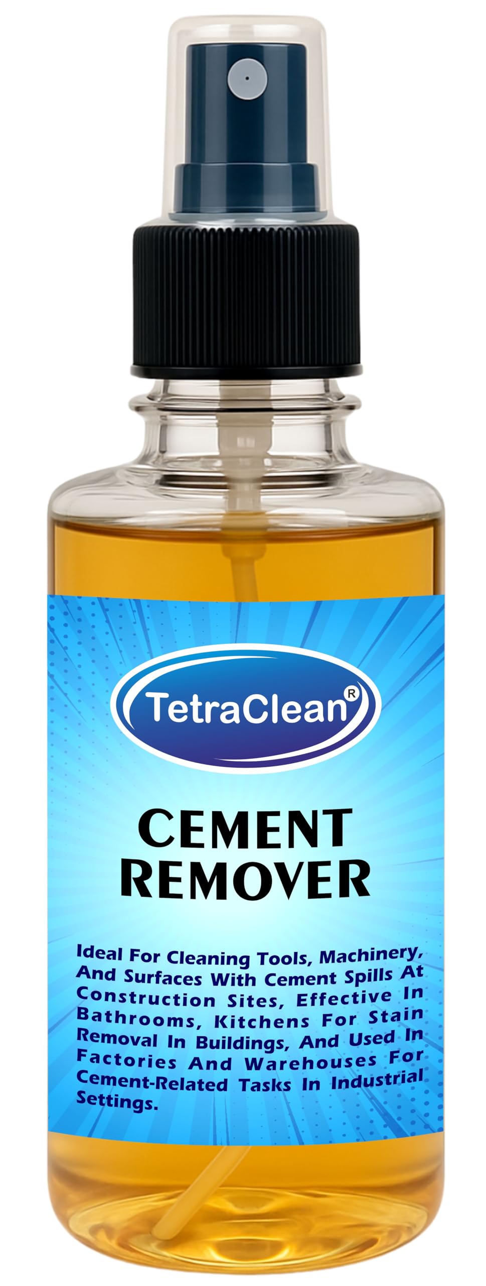 TetraClean Cement Remover Spray 250ml | Heavy-Duty Cement, Grout & Mortar Cleaner | Ready-to-Use Spray for Tiles, Concrete, Bricks, Metal | Rust & Stain Remover for Home & Construction-image-46