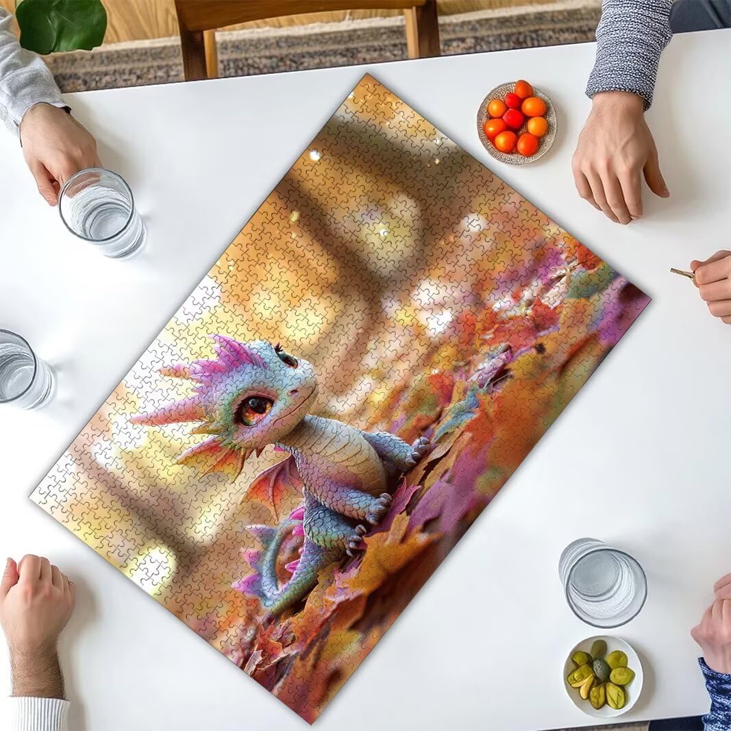 Puzzle 1000 Piezas, Puzzle Dragón de Madera para Adultos, Regalos -2182