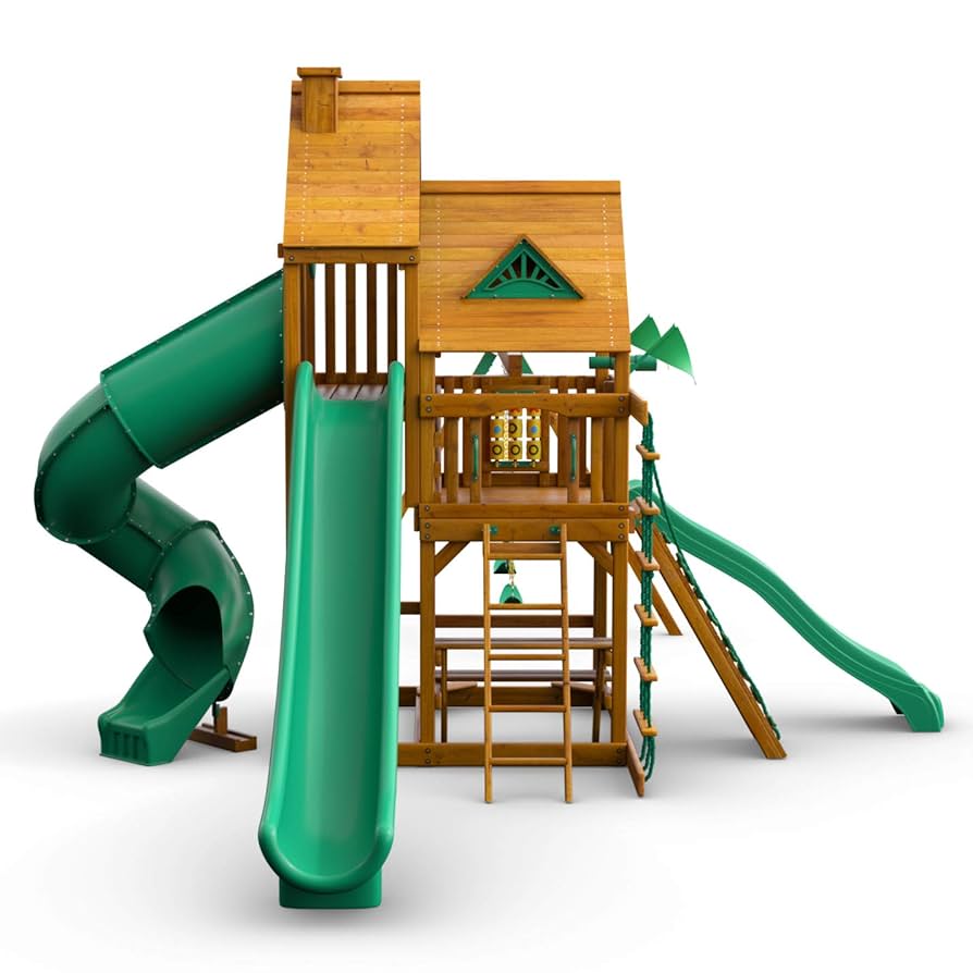 house on the hill セット Amazon.com: Gorilla Playsets 01-0031-AP Great Skye II Wood