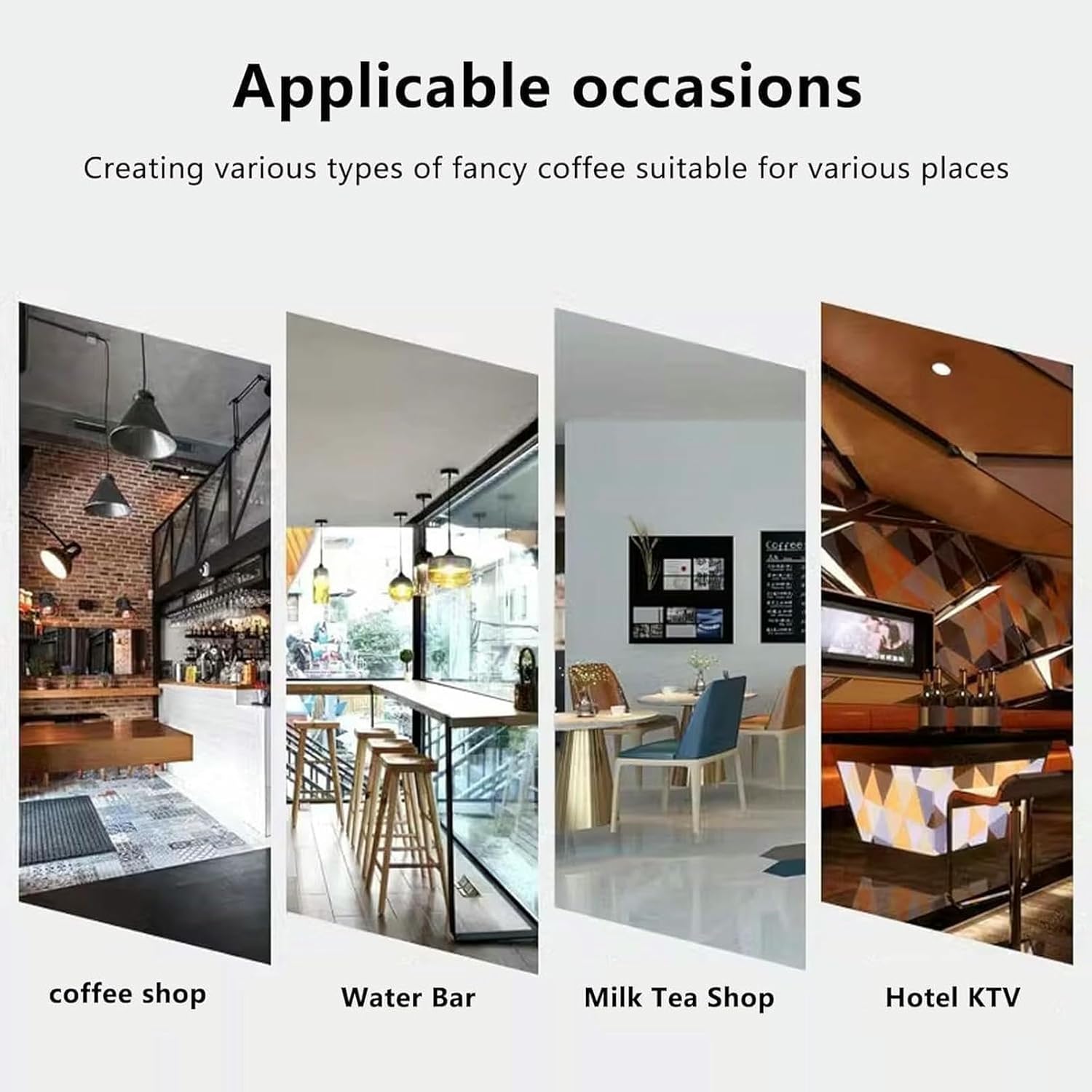 Fully Automatic Steam Machine Water Inlet Intelligent Steam Heating Milk Frother, 2500W Electric Steam Milk Frothing Machine for Tea Coffee