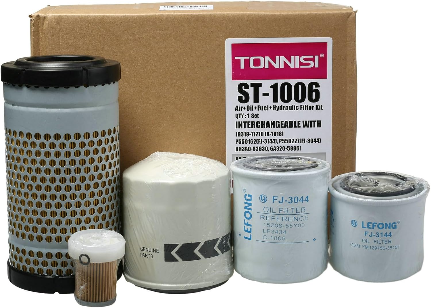 ST-1006 Filter Kit (OilFilter + FuelFilter + AirFilter + Hydraulic SuctionFilter + HydraulicFilter) Compatible with Kubota RTV-X1140 Utility Vehicle (5 Pcs)