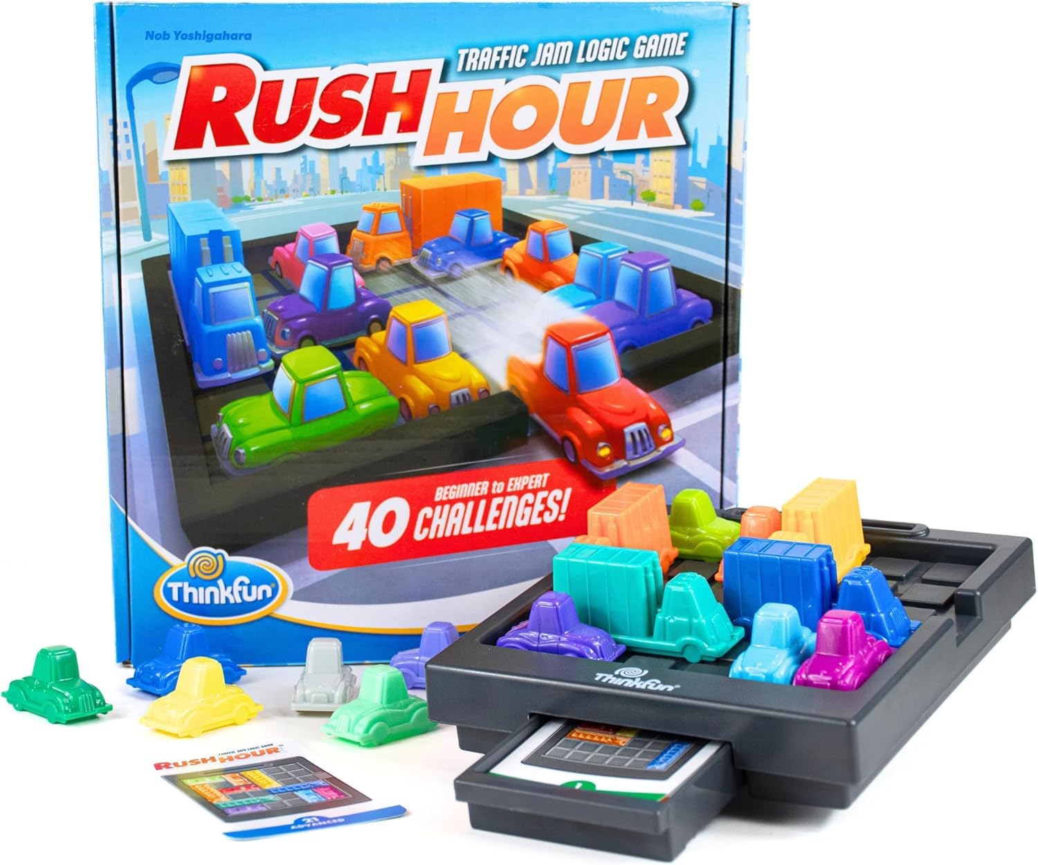 ThinkFun - Rush Hour | Juguetes Niños 8 Años o Más | Juego Mesa con 40 Desafíos | Juego de Mesa 8 Años Lógica | Rompecabezas Niños | Regalo Navidad