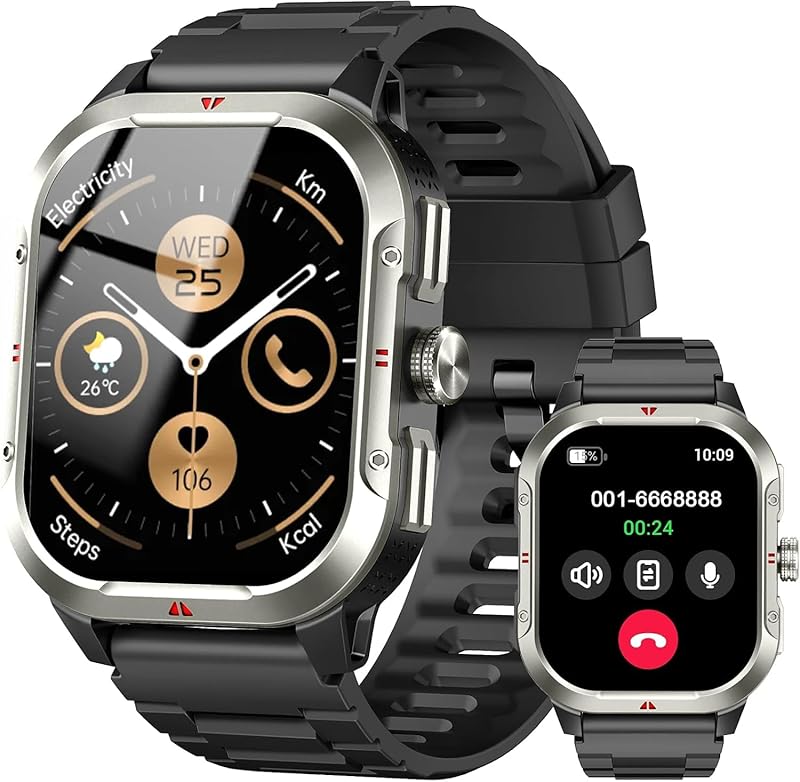 Montre Connectée avec GPS Intégré, Smartwatch Homme Femme avec Appel Bluetooth, 110+ Sportifs, Montr