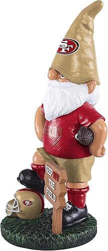 Miniatura 2 de foco Estatua de jardín al aire libre con logotipo de equipo de la NFL, diseño de gnomo, 8 pulgadas