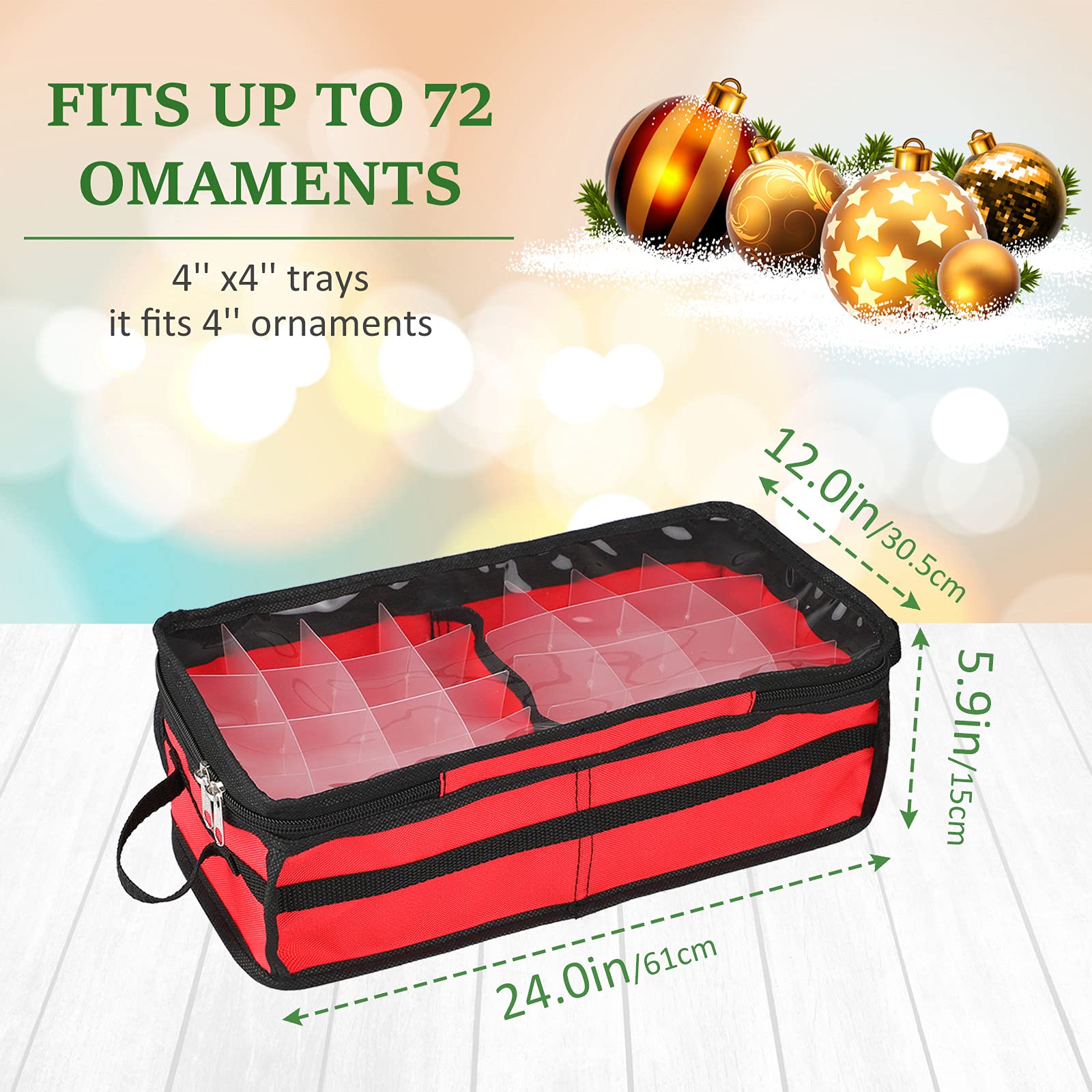 House of Seasons kerst opbergdoos (set van 3