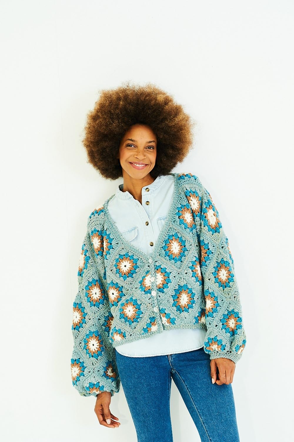 Stylecraft Women's Multicoloured Chunky Crochet Pattern Pamphlet - 10177 Cardigan & Sweater (32/34-52/54In)