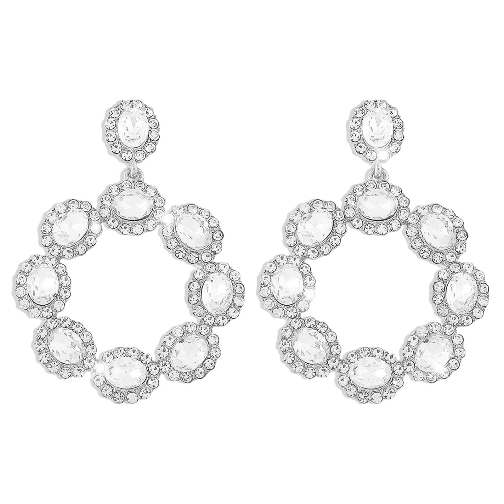 Orecchini Pendenti da Donna Orecchini Pendenti da Donna Vintage Orecchini Pendenti con Strass Lucidi Orecchini A Bottone 1 Paio di Orecchini Eleganti da Donna
