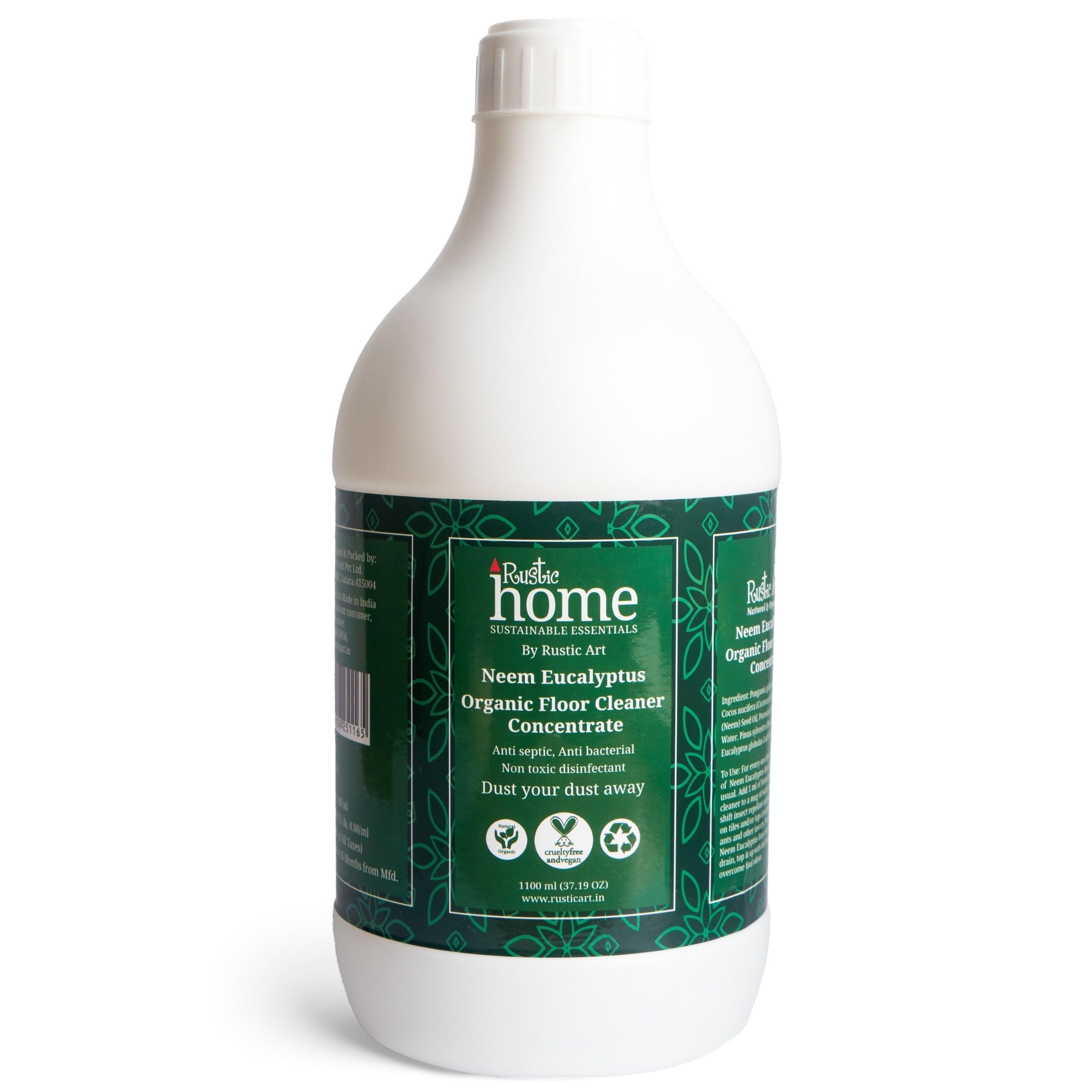 See full amazon price history chart for Rustic Home Organic Floor Cleaner Concentrate | 1ml in 1 litre water | Neem & Eucalyptus | Disinfects, De-odourizes, Anti-microbial, Anti-bacterial | (1100 ml (Pack of 1)) Rustic Home Organic Floor Cleaner Concentrate | 1ml in 1 litre water | Neem & Eucalyptus | Disinfects, De-odourizes, Anti-microbial, Anti-bacterial | (1100 ml (Pack of 1)) (B0C9YH5XQG) Amazon Price History, Amazon Price Tracker
