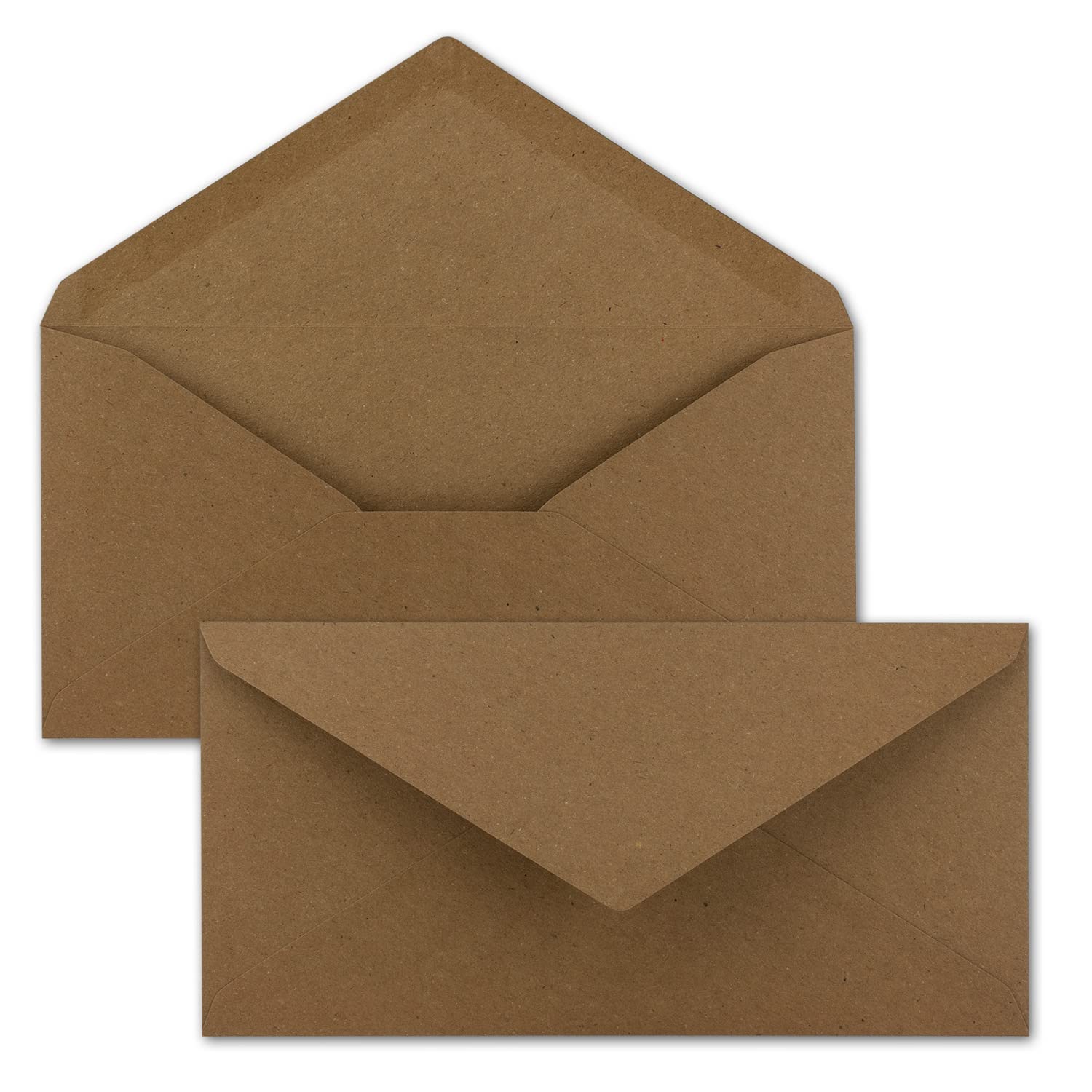 750 buste per lettere in carta kraft formato DIN lungo, 22 x 11 cm, 120 g/m², bordi gommati, buste per posta senza finestre, ideali per Natale, biglietti di auguri, inviti del tuo Glüxx-Agent