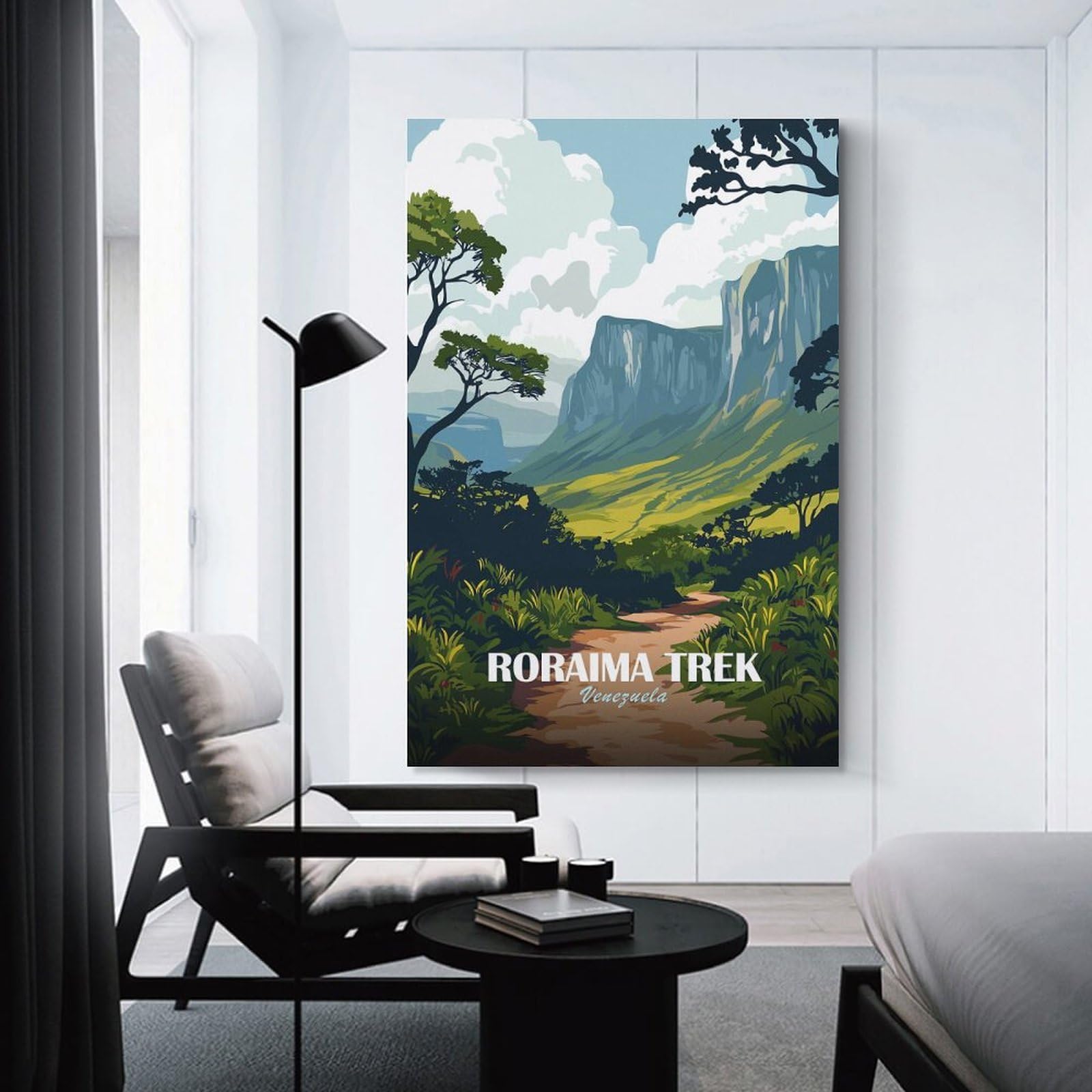Junmoney Roraima Trek Venezuela Travel Room Decor Wall Art, 24x36inch(60x90cm), for Feature Walls in Flats Or Modern Rooms, Wall Decor Suited to Curated Displays