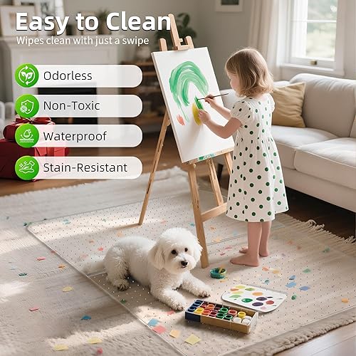 Miniatura 4 de Alfombrilla para silla de oficina para alfombra: 36 x 48 pulgadas alfombra de escritorio de computadora - Alfombra de plástico PVC alfombra