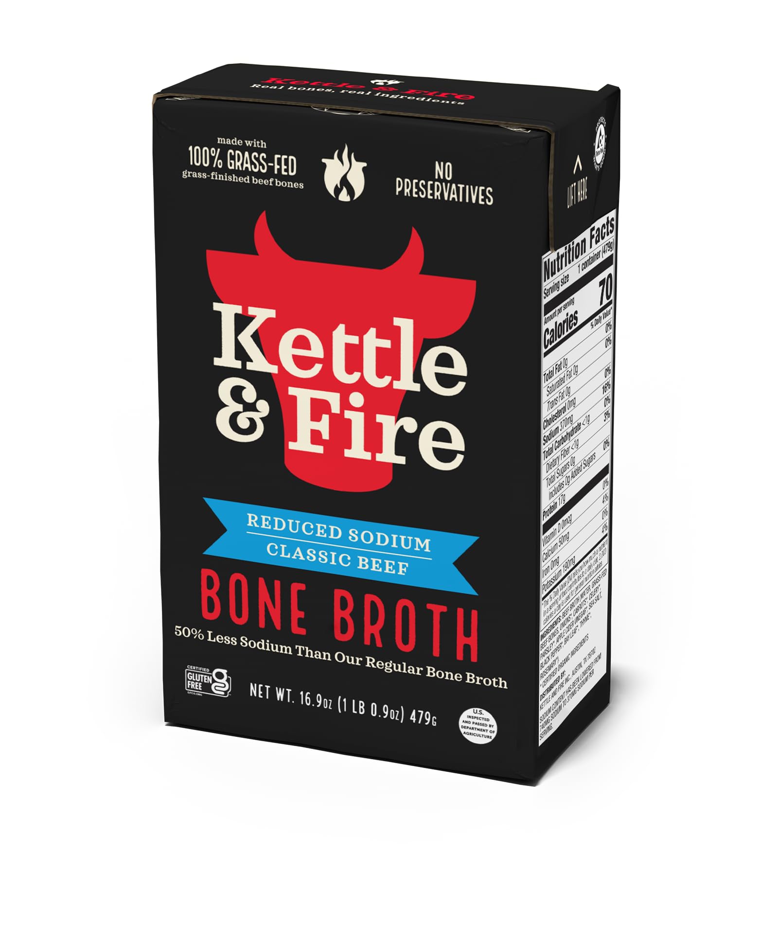 Kettle And Fire Broth Beef Bone Rdcd Sod 16.9 OZ