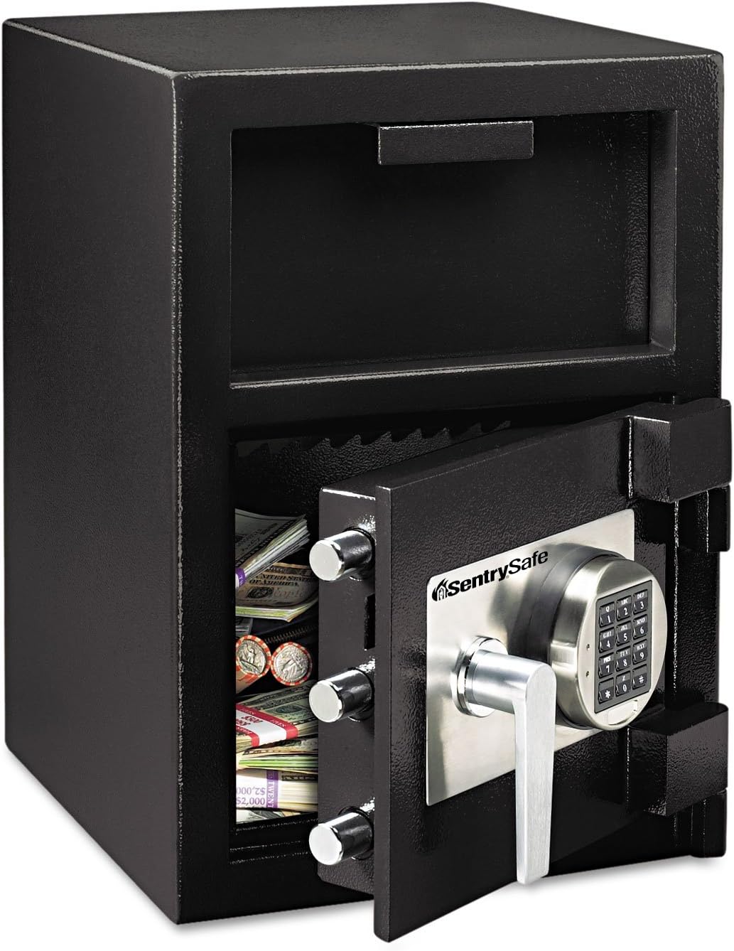Sentry Electronic Lock Safe-Depository Safe, Electronic Lock, 14"x15-3/5"x24", Black