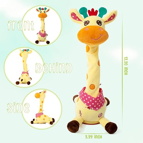 Miniatura 3 de Emoin Juguete bailarín, juguete de ciervo, repite lo que dices, juguete de canto bailarín, juguete de peluche para bebé, juguete de peluche para
