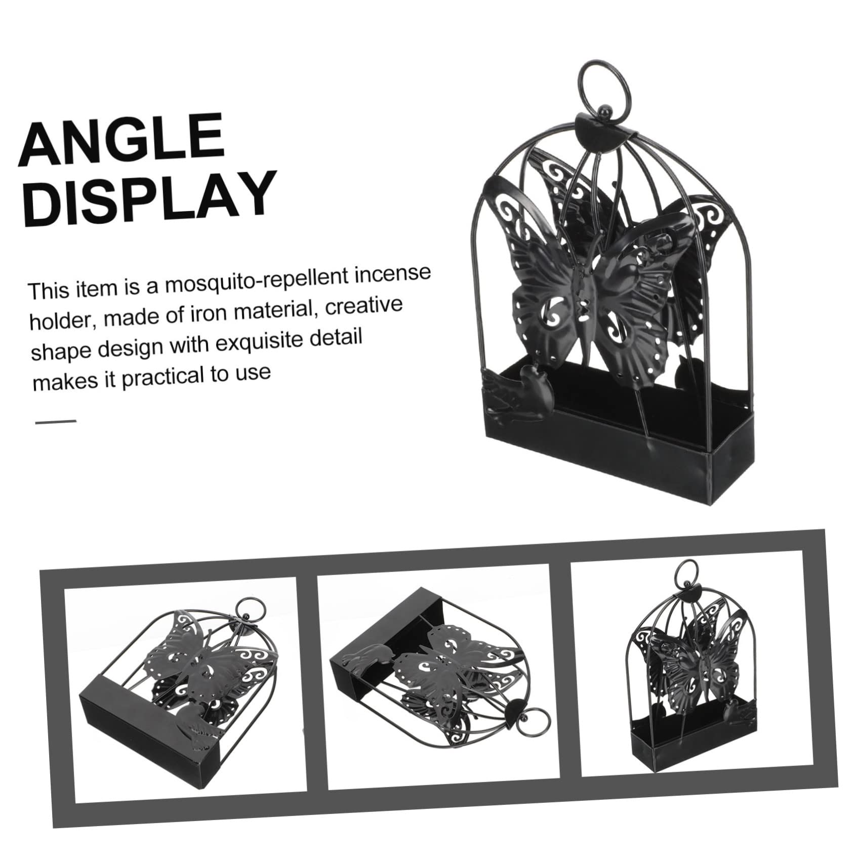 Cabilock 5 Pz Porta zanzariera trappole porta bobina staffa della bobina titolare appeso Porta lumache airsmoke posacenere posaceneri cremagliera Ornamento desktop ferro da stiro Black