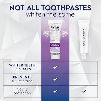 3D White Brilliance Vibrant Peppermint Teeth Whitening Toothpaste, 4.6 oz