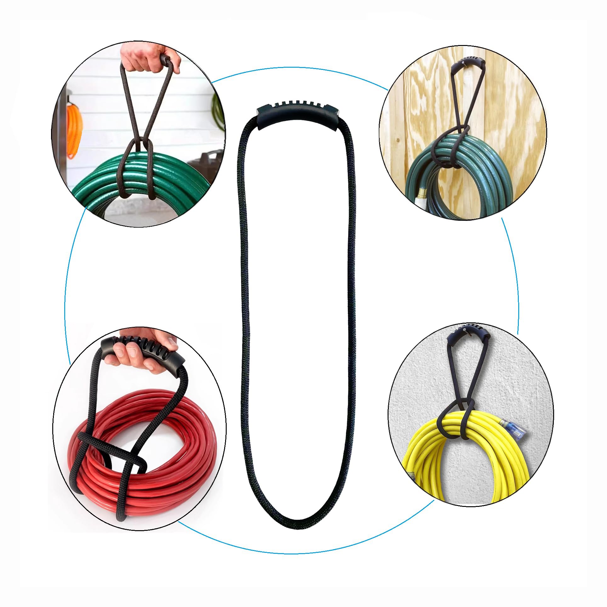 HUAHAITGCH 2-Pack 24-Inch Extension Cord Straps - Heavy Duty Nylon Storage Straps With Handle