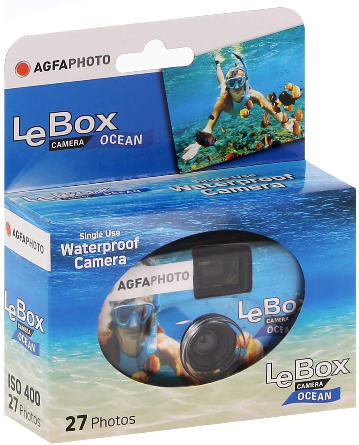 Agfa Le Box Ocean Lot de 3 caméras étanches à usage unique 400 asa 27 poses