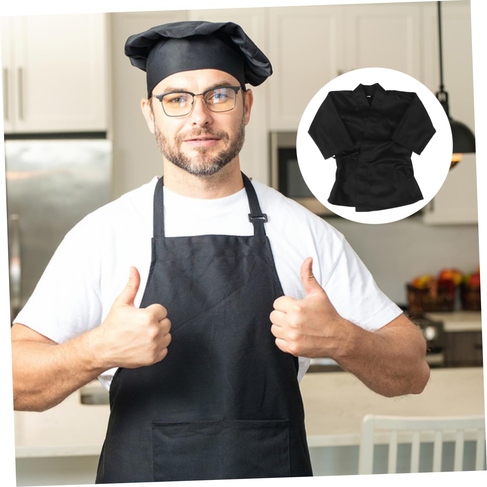 Ropa de Trabajo de Chef Japonesa Chaqueta Kimono Disfraz Sushi para Izakayas Cocina Japonesa y Bares de Sushi Chaqueta de Chef para Hombre