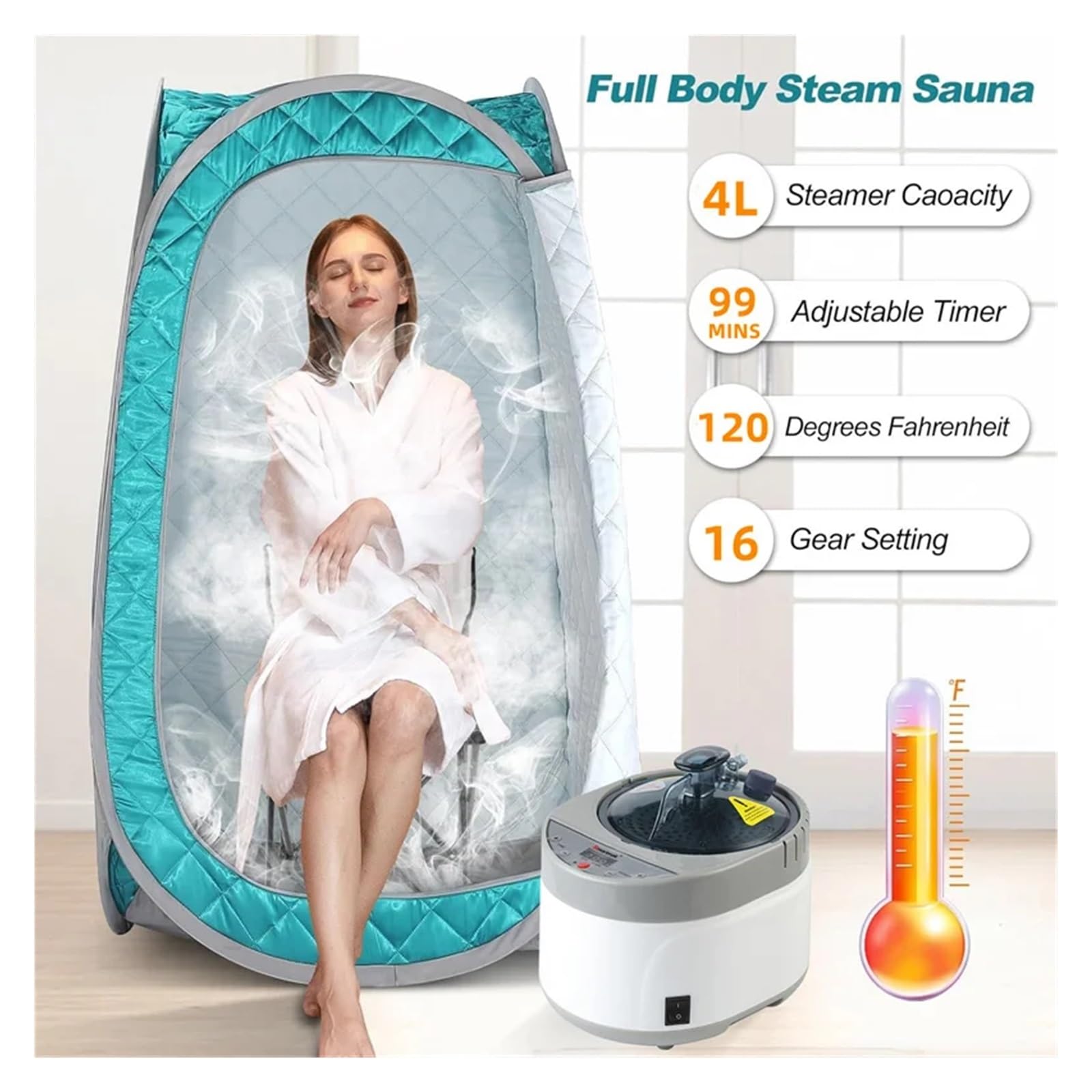 Portable Steam Sauna, Full Size Personal With 4l Generator Indoor Saunas Tent