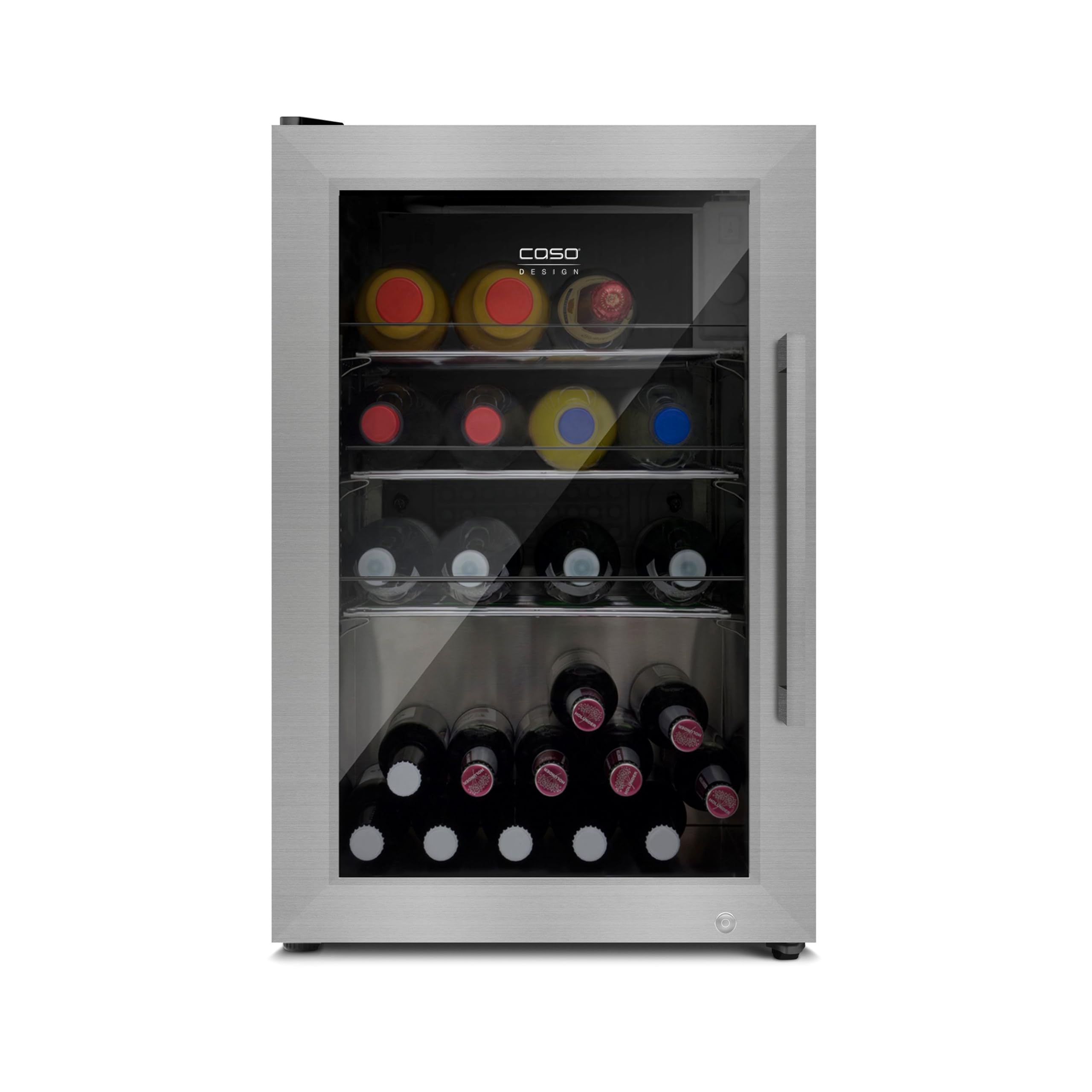 Caso BBQ Cooler S-L, Kühlschrank 63L, Türanschlag links, Temperatur -1-10°C, für Innen- und Außenbereich geeignet, IPX4/Spritzwasserschutz, Einbau geeignet, UV Sicherheistglas, abschließbar