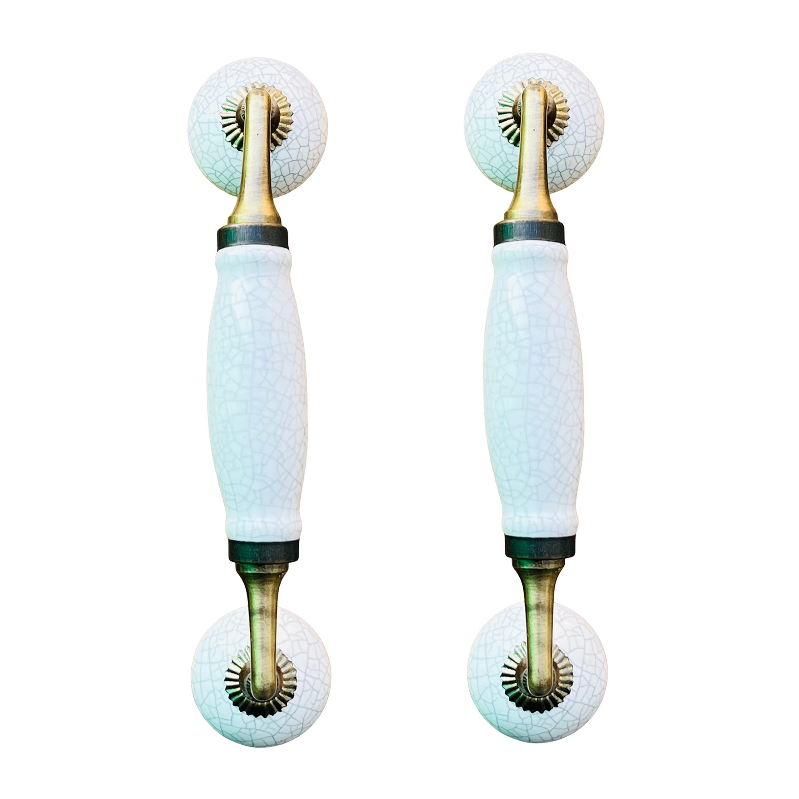 Maison Belle Ceramic Door Handle Gold Antique Finish - Hole to Hole 6.5 INCH (Pack of 1 Handle) (Pink - Size 8.5 INCH) — Amazon image 16