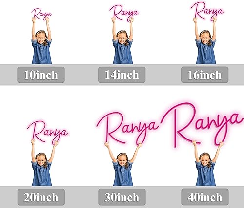 Miniatura 5 de Letrero de neón, luz LED personalizada con nombre para pared, habitación, decoración de cumpleaños, boda, fiesta feliz, regalos de negocios, bar,