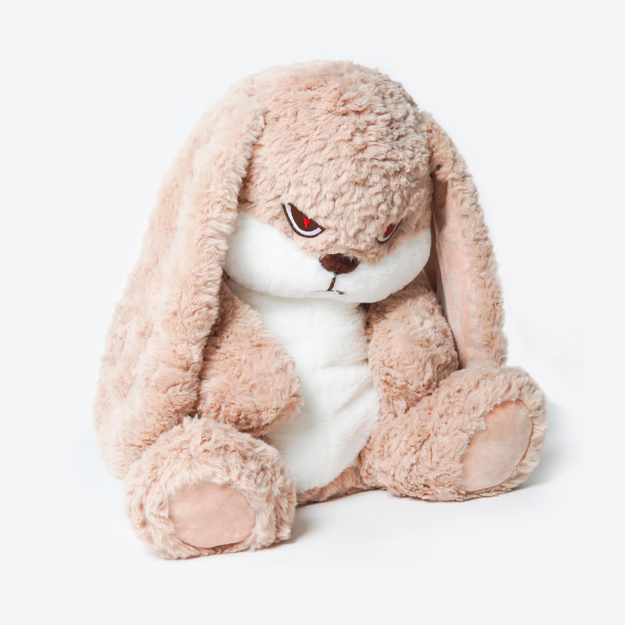 ZEIO - Conejo gruñón de peluche, conejo de peluche de 15,7" de lona con orejas caídas, juguetes de peluche suaves y pellizcados, perfecto para un regalo