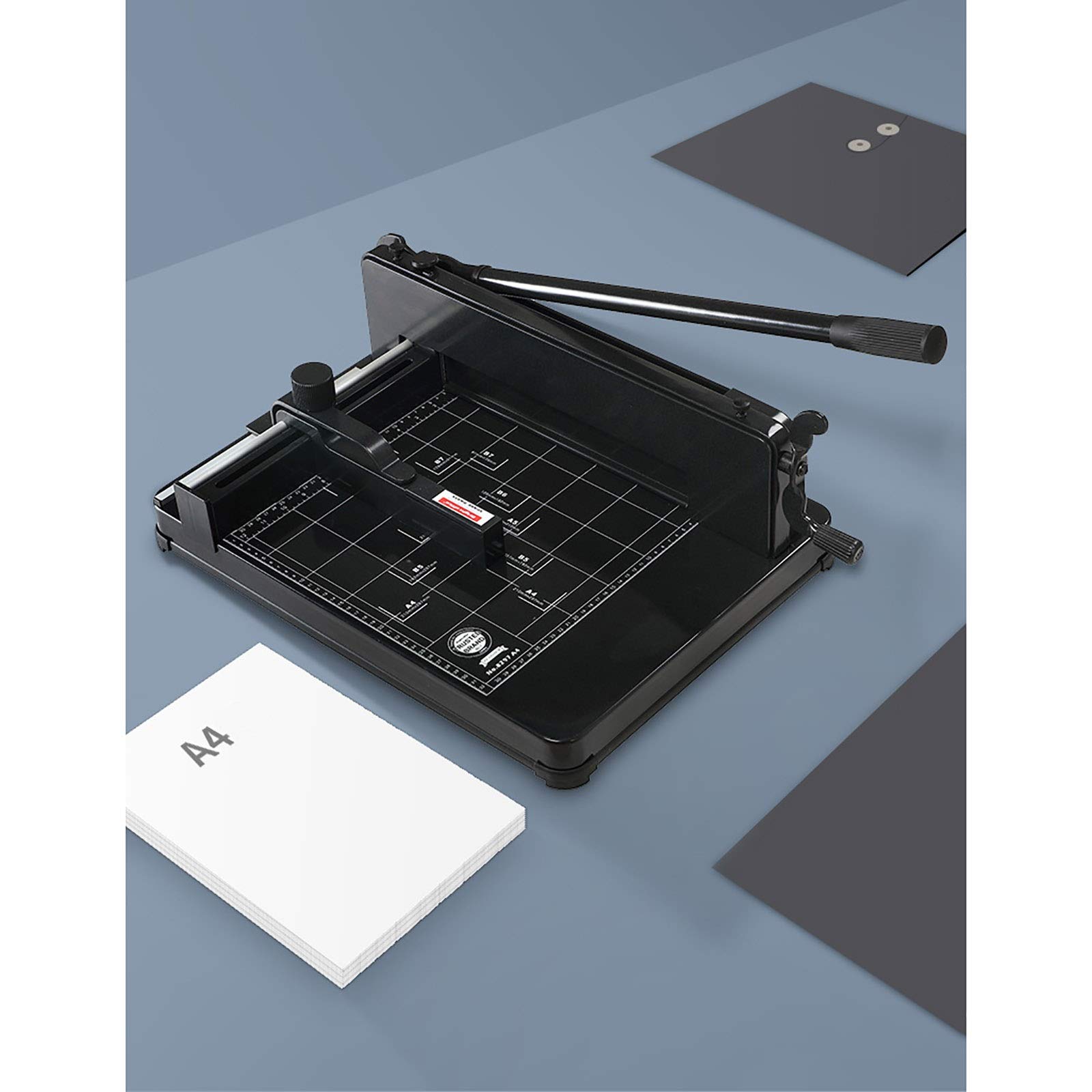 Taglierina per Carta A Strati Spessi Taglierina per Carta A Strati Spessi A4 Taglierina per Carta Resistente A Ghigliottina (Nero 39.5X65X32Cm) (Nero 39.5X65X32Cm)