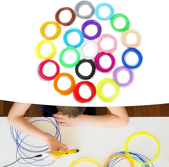 20 Rollos Filamento PLA para Lapiz 3D 10.9yd Surtido Colores miniatura 6